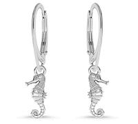 Small Animals Sturdy Earrings Hook Earrings Children 925 Sterling Silver Girls Seahorse / 16 x 6 mm