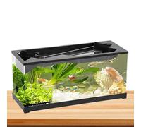 Small Aquarium, Desk Turtle Hydroponic Plant Aquarium, Fish Tank Starter Kits with Air Pump for Tabletops, Living Room, Improve Your Space with Our Wonders, Studio, Home