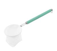 Pssopp Small Aquarium Fish Net Telescopic Fish Shrimp Catch Nets Skimming Net with Extendable 20-56.5cm Long Handle for Betta Fish Tank (Round-Green)