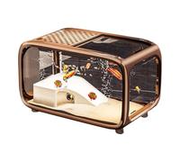 Small Aquarium Kits, Small Clear Acrylic Fish Tank Anti Slip Base Aquarium Desktop Fish Bowl Turtle Tank With Climbing Decor For Living Room Offices Decor, 40x22.7x25.5cm