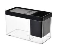 Small Aquarium - Landscape Fighting Fish Tank, 17.1 x 8 x 10.5 cm, Multi-Purpose Cube Aquarium, Transparent Fish Tank, Table Fishbowl, Pen Holder, Storage Aquarium