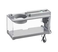 Small Aquarium, Mini Aquarium - Betta Aquarium, Decorative, Quiet, Small Aquarium in Retro Style with Air Pump for Betta Fish, , Turtles, Reptiles, Moss Crab