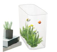 Small Aquarium, PET Small Aquarium, 700 g Betta Aquarium, Landscape Turtle Tank, Fish Aquarium Tank, Decorative Bed Basin for the Home Hotel Restaurant