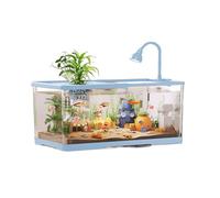 Small Aquarium Starter Kit - LED Lighted Betta Fish Tank, Complete Aquascaping Kit for Beginners