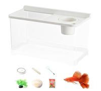 Small Aquarium with 3 Color Lighting - Betta Fischank | Aquarium for Home | Top Hydroponics Aquarium for Woodworking Design At Home, At Work, At The Entrance