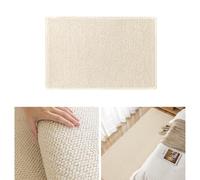 Small Area Rug,Imitation Sisal Cotton Cloth Bottom Backed Front Door Rug,Non Slip Woven Cotton Entrance Rugs for Front Porch Bathroom Kitchen Bedroom (Beige, 60 * 40CM)