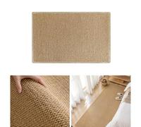 Small Area Rug,Imitation Sisal Cotton Cloth Bottom Backed Front Door Rug,Non Slip Woven Cotton Entrance Rugs for Front Porch Bathroom Kitchen Bedroom (Light Brown, 60 * 40CM)