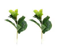 Small Artificial Fiddle Leaf Tree 11inch Faux Ficus Lyrata Tree for Home Wedding Courtyard Indoor and Outdoor Decoration