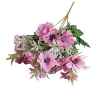 Small Artificial Flower Bunch 32cm Cloth Realistic(Red)