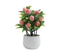 Small Artificial Fruit Tree, Realistic Fake Plastic Plant in Pot | Realistic Small Artificial Fruit Tree, Maintenance-Free Fake Plastic Potted Plant with Vibrant Colors for Home Office