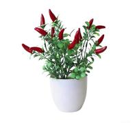 Small Artificial Greenery Set for Cafe Desk Decoration(Chili Pepper)