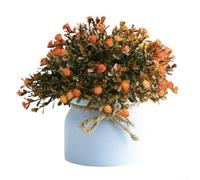 Small Artificial Plants 20cm for Home Decor(Orange)