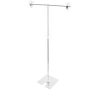 Small Backdrop Holder Mini Adjustable Stainless Steel Background Stand | Portable Tabletop Support, for Paper and Poster Display, White Plastic Parts, Food Flat Lay and Cosmetics Photography