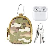 Small Backpack Case | Zipper Wallet Keyring - Coin Purse with Portable Car Pendant | Coin Purse for Headphones, Mini and Travel Essentials, camouflage, Please refer to the description, Please refer to