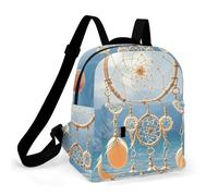 Small Backpack for Women Lightweight Backpack Purse Casual Daypack Peach Dream Catcher Backpacks for Travel