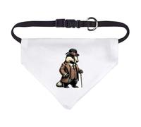 Small 'Badger With Walking Cane' Dog/Cat/Pet Bandana (PD00057135)