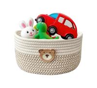 Small Basket - Woven Baskets for Storage | Space-Saving Cotton Organiser Bin for Laundry Clothes Blankets Books Towels Dog Toys Remote Control Snacks | Baskets Organizing | Cotton Rope Room Shelf Sto