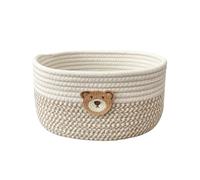 Small Basket Woven Storage Bin - Decorative Cotton Baskket, Space Saving Clothes Holder | Foldable Organizer F0r Laundry Books Toys Towels Blankets | Compact St0rage Box For Home Room Shelf