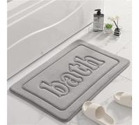 Small Bath Memory Foam Bath Mat, Rugs Anti-Slip Machine Washable Bathroom Bath Rug Foot Mat for Bathroom Floor Highly Absorbent For Bathroom Shower Bathtub Toilet Shower Mat (Grey,40*60cm)