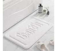 Small Bath Memory Foam Bath Mat, Rugs Anti-Slip Machine Washable Bathroom Bath Rug Foot Mat for Bathroom Floor Highly Absorbent For Bathroom Shower Bathtub Toilet Shower Mat (White,40*60cm)