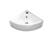 Small Bathroom Sink - Wall Mounted Basin - Triangle Corner Sink - Mini Sink with One Hand Tap Hole- 325 x 325 x 130mm