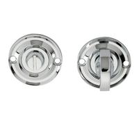 Loops Small Bathroom Thumbturn Lock & Release Handle 67mm Spindle Polished Chrome Loops Multicolor