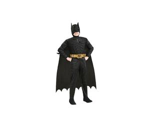 (Small) Batman Dark Knight Rises Childs Deluxe Muscle Chest Batman Costume With Mask Boys
