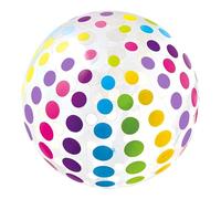 Small Beach Balls - Inflatable Rainbow Ball, Floating Toy, Colorful Outdoor Game | Lightweight Pool Party Favor For Backyard Fun, Birthday Decorations, Lake Camping, July Events, Teens, Boys, School Y