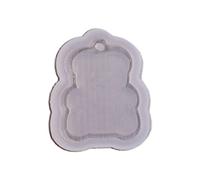 Small Bear Shaped Keychain Resin Mold Handmade Pendant Silicone Handmade Shaker Quicksands Resin Molds