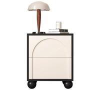 Small Bedroom Bedside Cabinet With Drawers, Simple Style Arched Nightstand, Home Decoration/gift, Easy To Assemble(40 * 40 * 50cm)