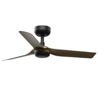 Small Bedroom Fan 90cm Mini Punt Black Walnut DC Ceiling fan + Remote 6 Speeds
