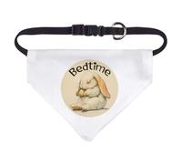 Small 'Bedtime Bunny Rabbit Sleeping' Dog/Cat/Pet Bandana (PD00064371)