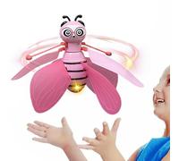 Small Bee Induction Flying Machine - Durable Abs Bee Toy, Led Light Flyer | 14.5cm Rechargeable Aerial Bee with Sensor Control, Fun Hovering Toy for Children’s Day Holiday Active Outdoor Play