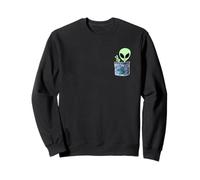 Small Being Extraterrestrial with Peace Sign Sweatshirt