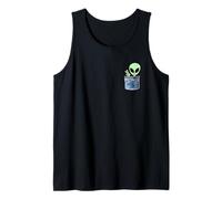Small Being Extraterrestrial with Peace Sign Tank Top