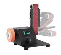 Small Bench Grinder, Bench Grinder | Miniature Belt Sander - 350W Electric Bench Belt Grinder, Sanding Machine with 10 Sanding Belts