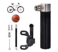 Small Bicycle Air Pump Portable Mini Bicycle Pump 120 PSI High Pressure Bicycle Pump Lightweight Aluminium with Bike Pump with Frame Mount for Road Bike Mountain Bike Football Basketball Volleyball