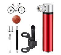 Small Bicycle Air Pump Portable Mini Bicycle Pump 120 PSI High Pressure Bicycle Pump Lightweight Aluminium with Bike Pump with Frame Mount for Road Bike Mountain Bike Football Basketball Volleyball