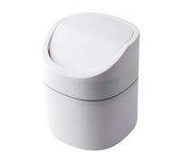 Small Bin 16x13cm Plastic Swing Top Round Waste Paper with Lid Basket Rubbish Bin Recycling Trash Can Bedroom Accessories for Desktop Bedroom Bathroom Living Room Offices or Home Garbage Dustbin
