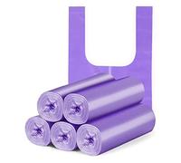 Small Bin Liners, 5 Rolls Kitchen Rubbish Bags, Waste Paper Basket, Easy Tear-Off Can Liners for Kitchen, Bedroom, Fulenyi