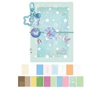 Small Binder Notebook - M5 Spiral Loose Leaf Refill Planner with Transparent PVC Cover, Mini Diary with 5 Rings for Writing, Organising and Scrapbooking | Lightweight Notebook for Students