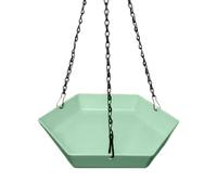 Small Bird Bath - Polygonal Outdoor Bird Drinker - Hanging Garden Decoration for Balcony Terrace Park Bird Watchers
