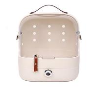 Small Bird Cage, Outside Bird Cage, can be Carried or Carried On The Back, for Small and Medium-sized Parrots when Going Out(Beige)