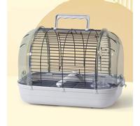 Small Bird Cages for Parakeets, Finch Cage, Separated Bottom Net, Lightweight and Easy to Carry, for Budgies, Lovebirds, Turtledoves(Grey,Small)