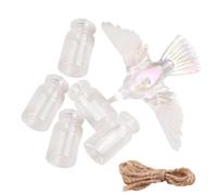 Small Bird Feeder - Small Leak Proof Transparent Feeding Bottle, Backyard Bird Watching Feeder | Bait and Water for Feeding, Ornamental, Pet, Birdhouse, Finch, Parrot, Indoor, Outdoor, Home, Garden