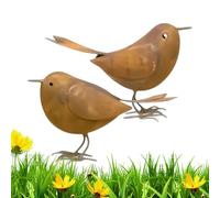 Small Bird Figurines - 2 Pieces Weatherproof Rustic Style, Funny Home Decorative Figurines | for Home, Bedroom, Living Room, Garden, Outdoor, Patio,
