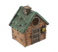 Small Bird Friendly Resin House Elegant Hanging Decor for Gardens and Courtyards in Winter