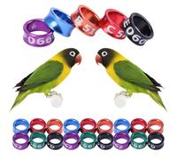 Small Bird Leg Rings Aluminum 4mm-8mm - Waterproof Closed Bands for Canaries, Budgies & Doves - Multi-Size Multi-Color Identification Set 6mm colors randomly mixed 50 pieces