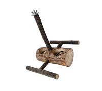 Small Bird Perch Natural Wooden Bird Parrot Stand Bird Cage Decoration For Easy Cleaning