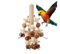 Small Bird Toys,Interactive Chewing Cage Accessories - Natural Bird Toys Shredding Bite Blocks - for Training Boredom Relief Medium Large African Grey Macaw Lovebirds